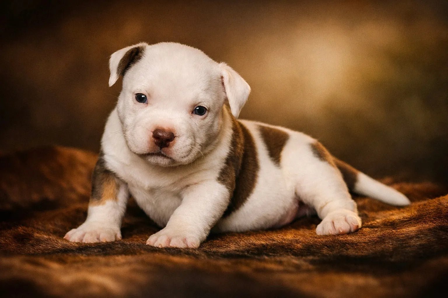 Chocolate Piebald Tri Color Pocket Bully puppy reservation — pick order deposit to reserve with Venomline